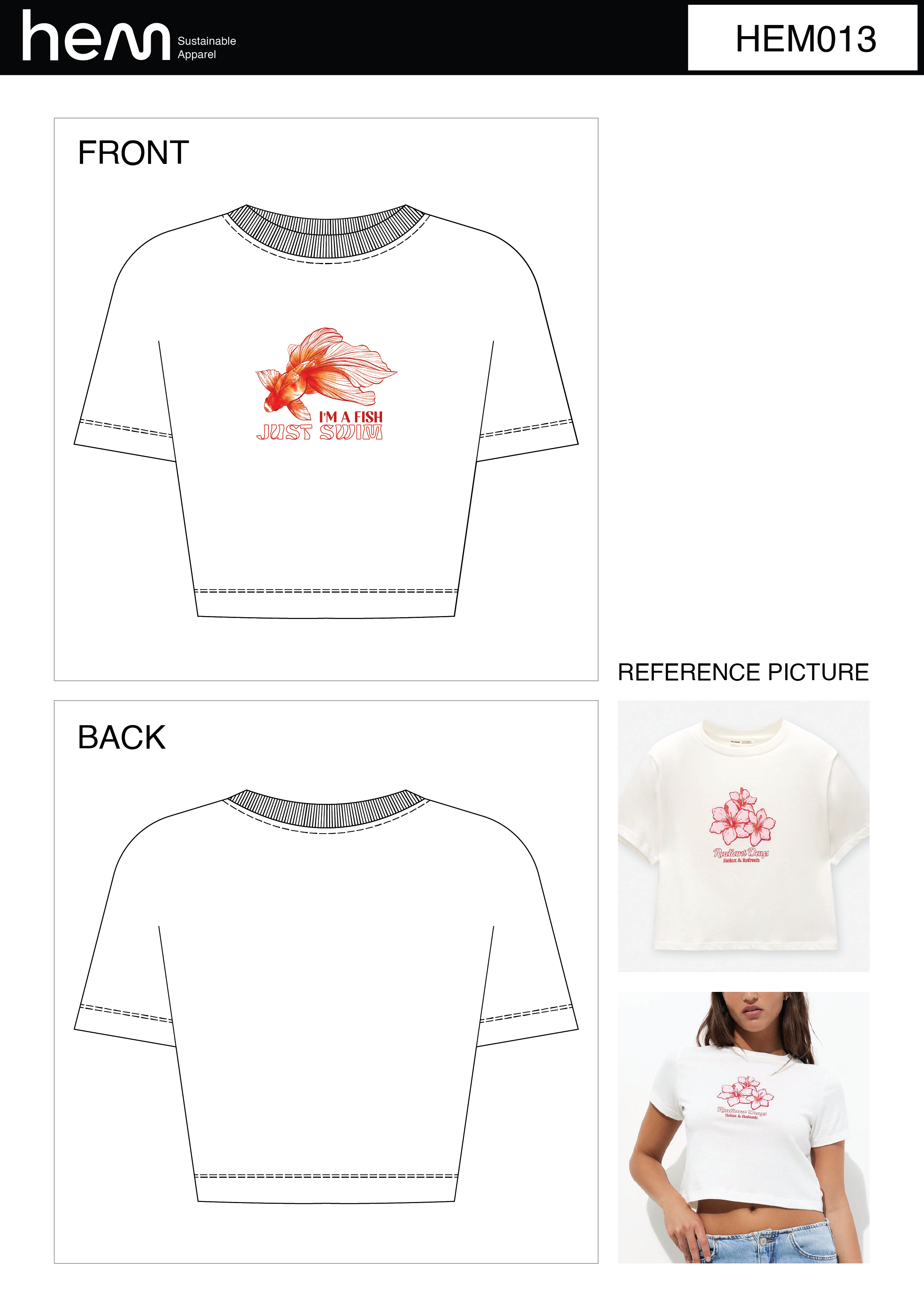 WOMEN T-SHIRT HEM013