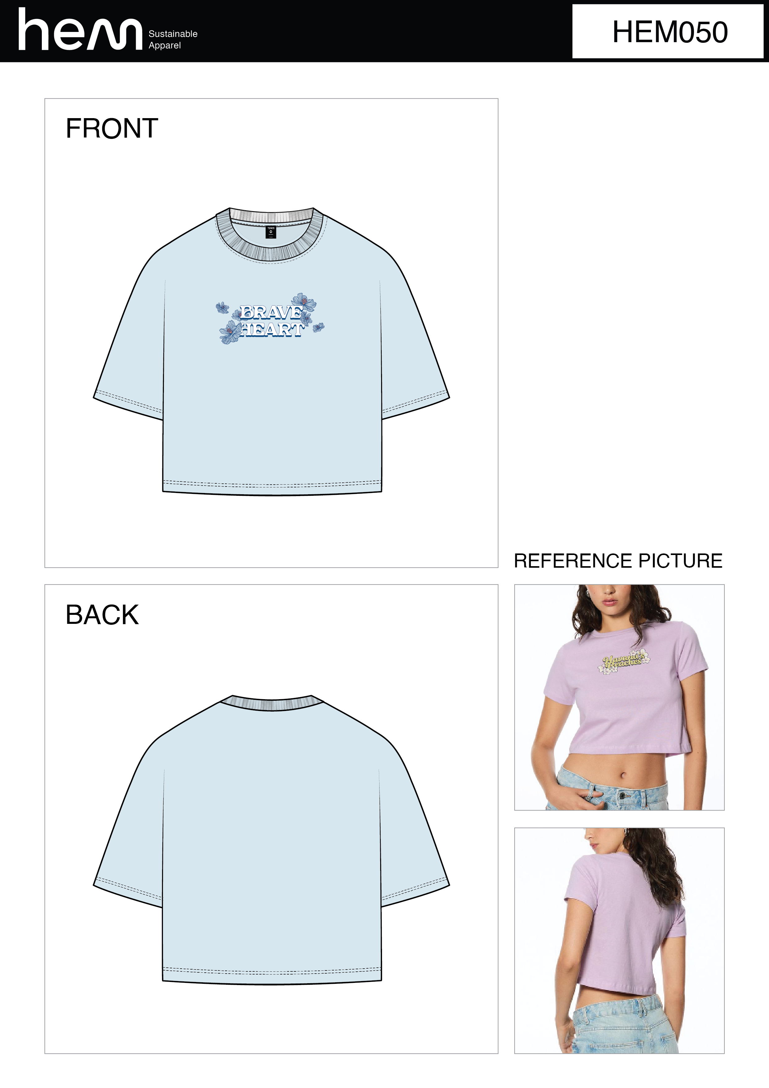 WOMEN T-SHIRT HEM050