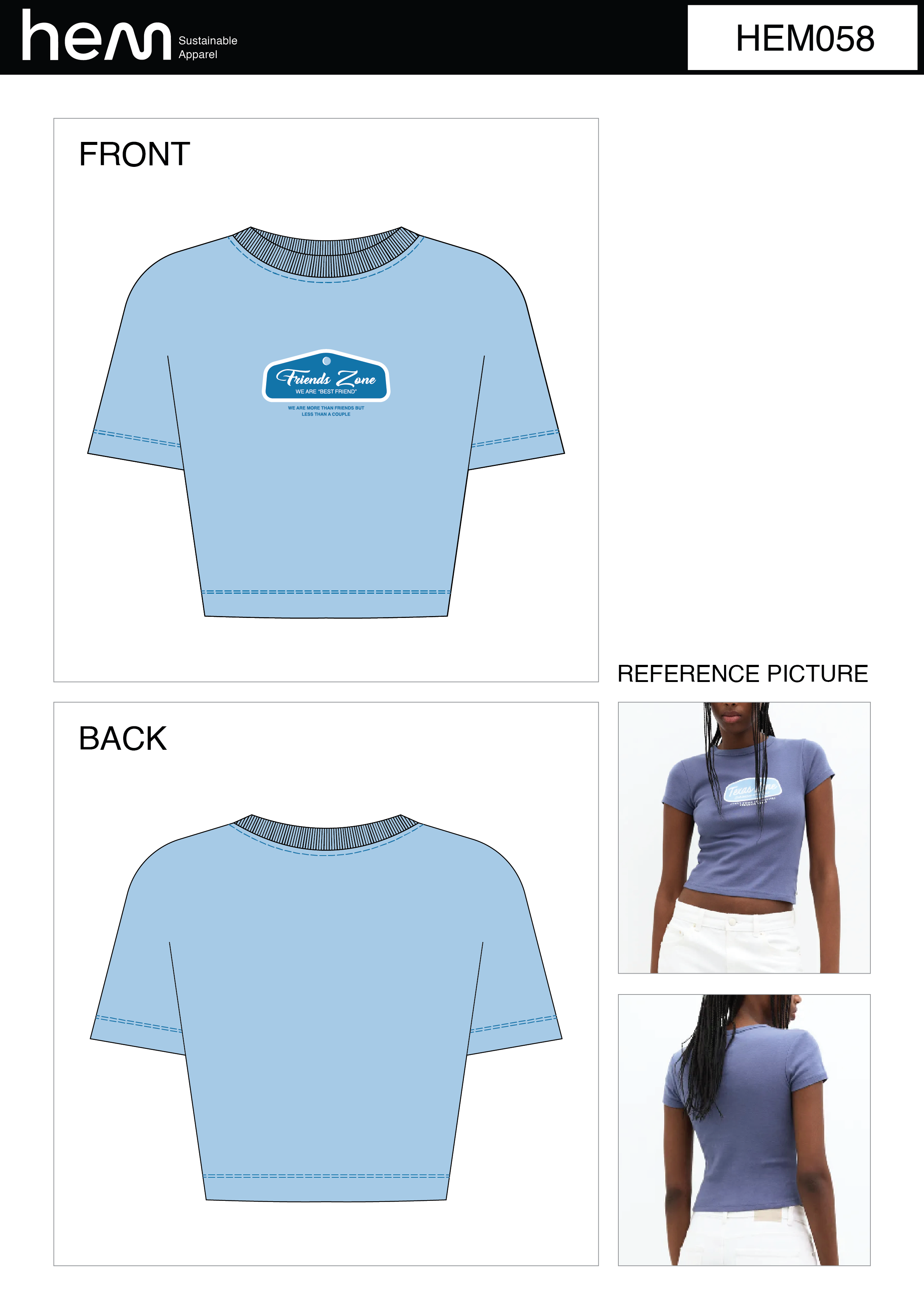 WOMEN T-SHIRT HEM058