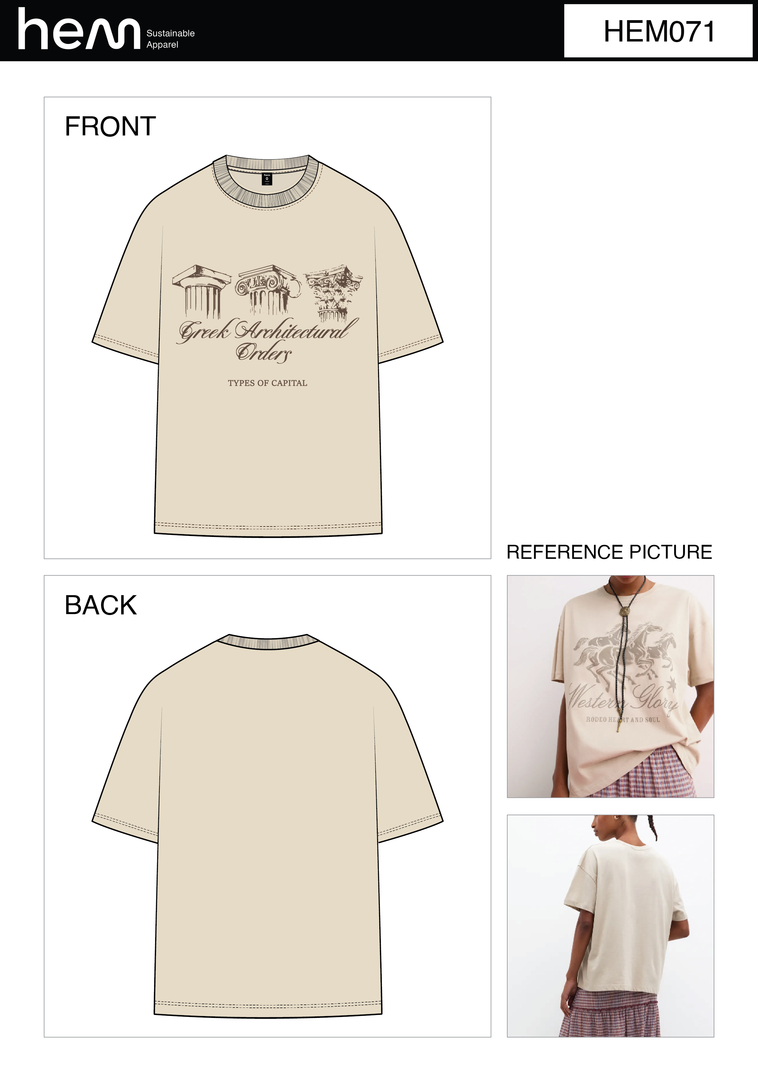 WOMEN T-SHIRT HEM071