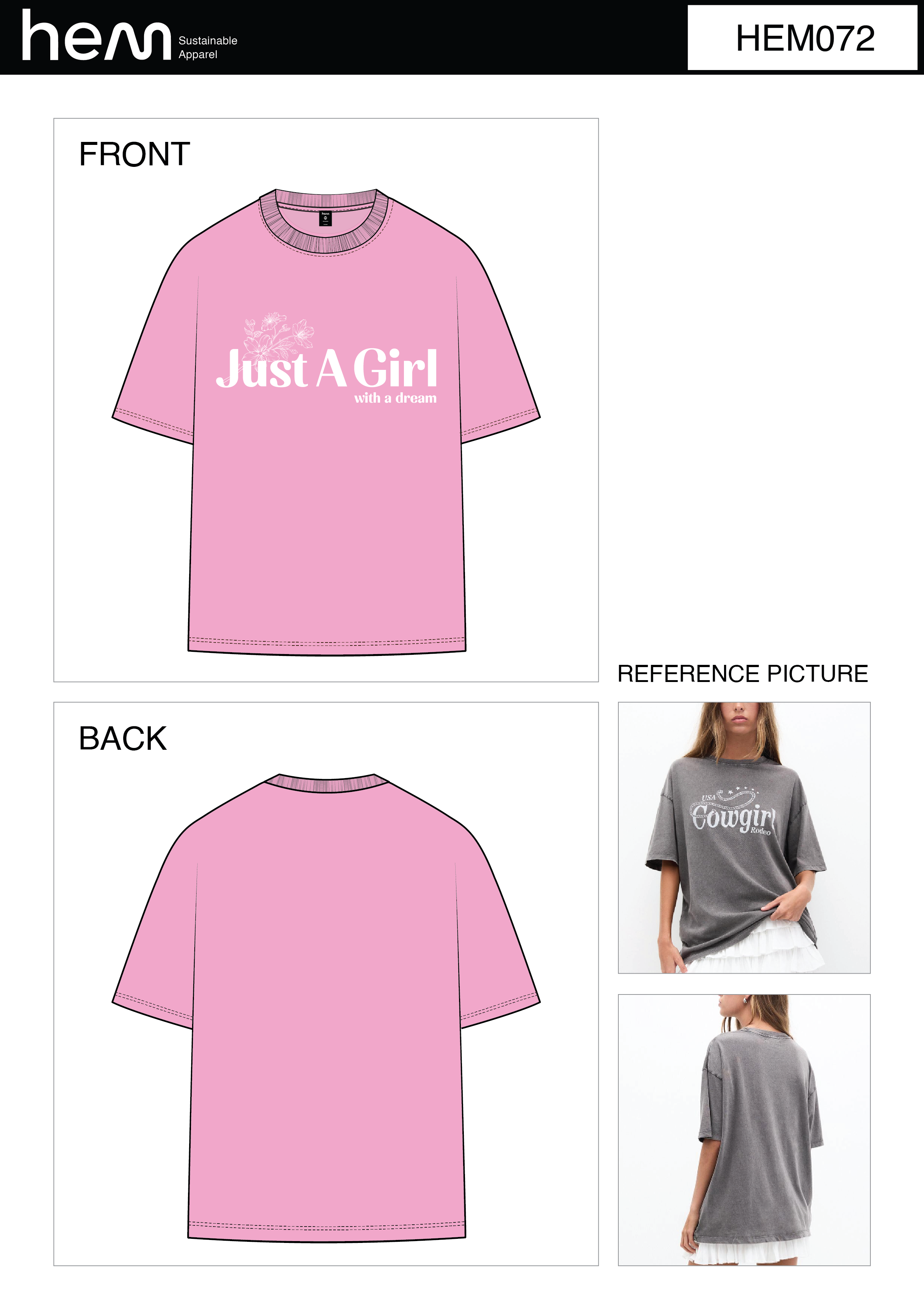 WOMEN T-SHIRT HEM072