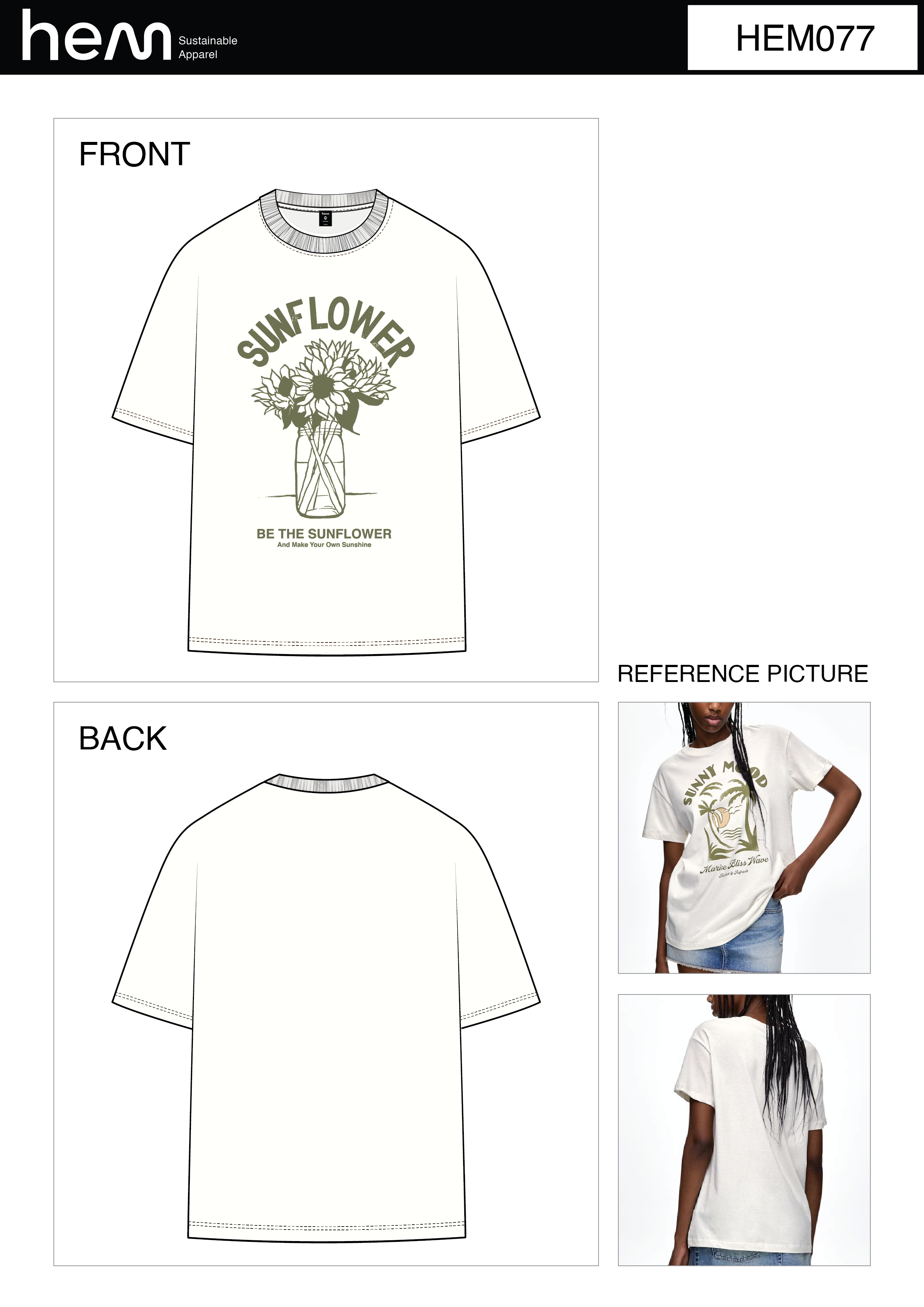 WOMEN T-SHIRT HEM077