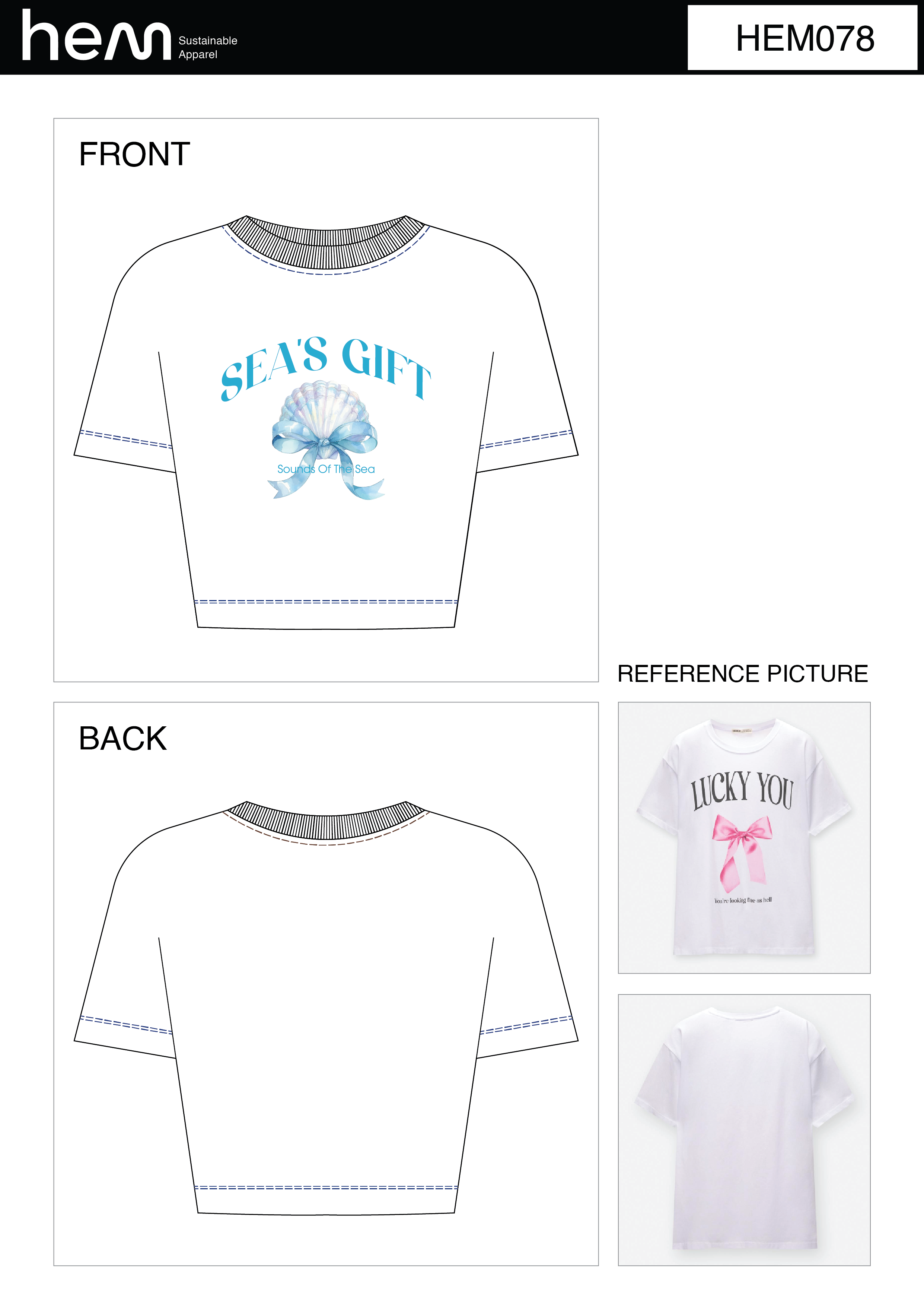 WOMEN T-SHIRT HEM078