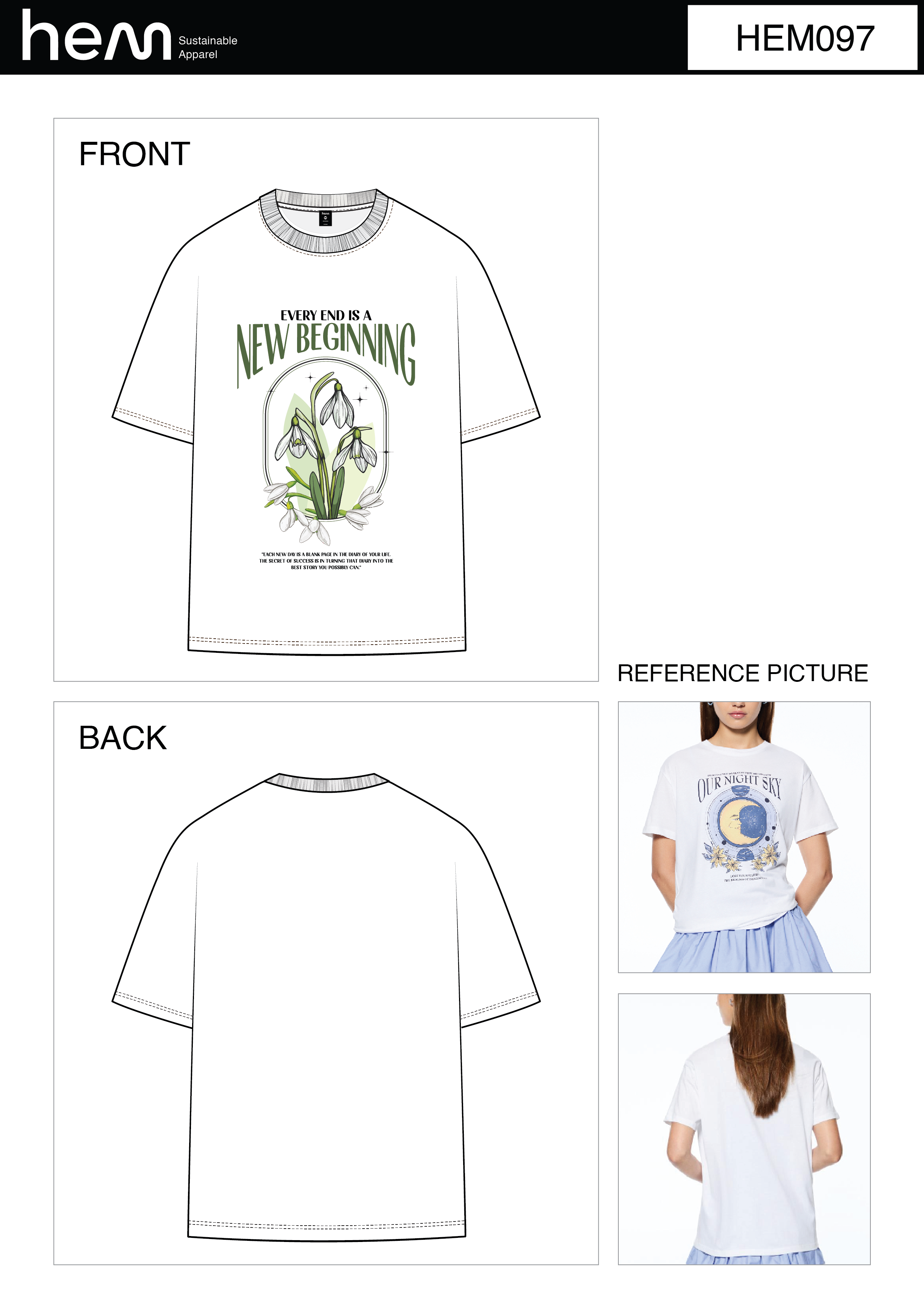 WOMEN T-SHIRT HEM097