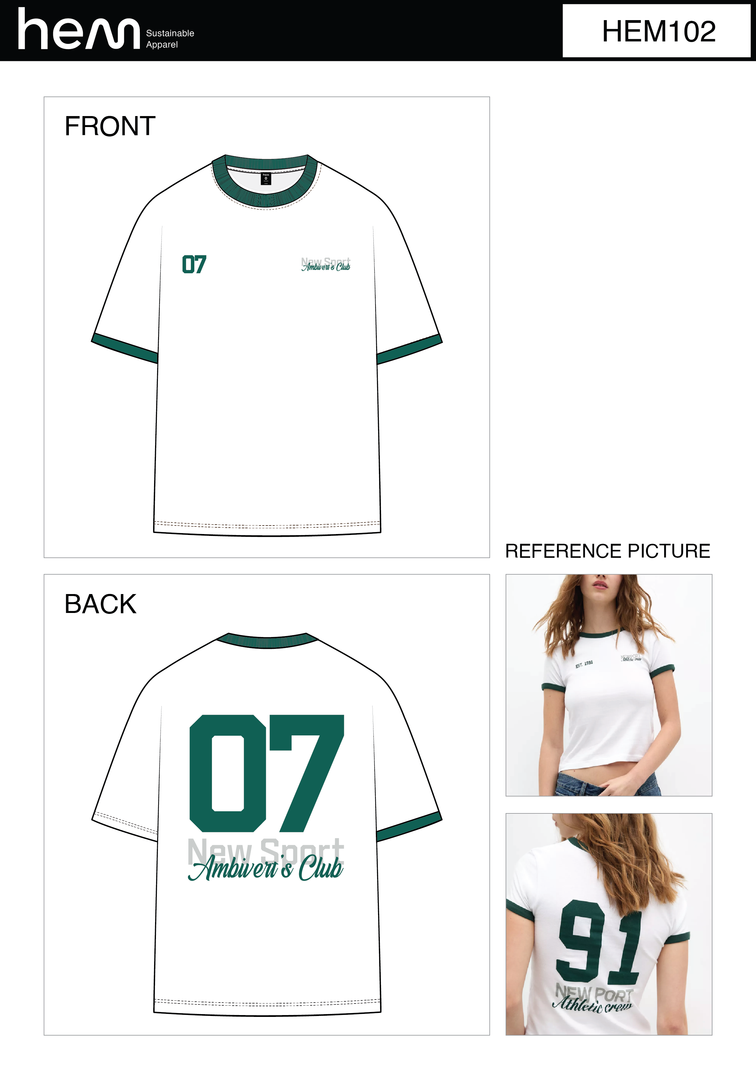 WOMEN T-SHIRT HEM102