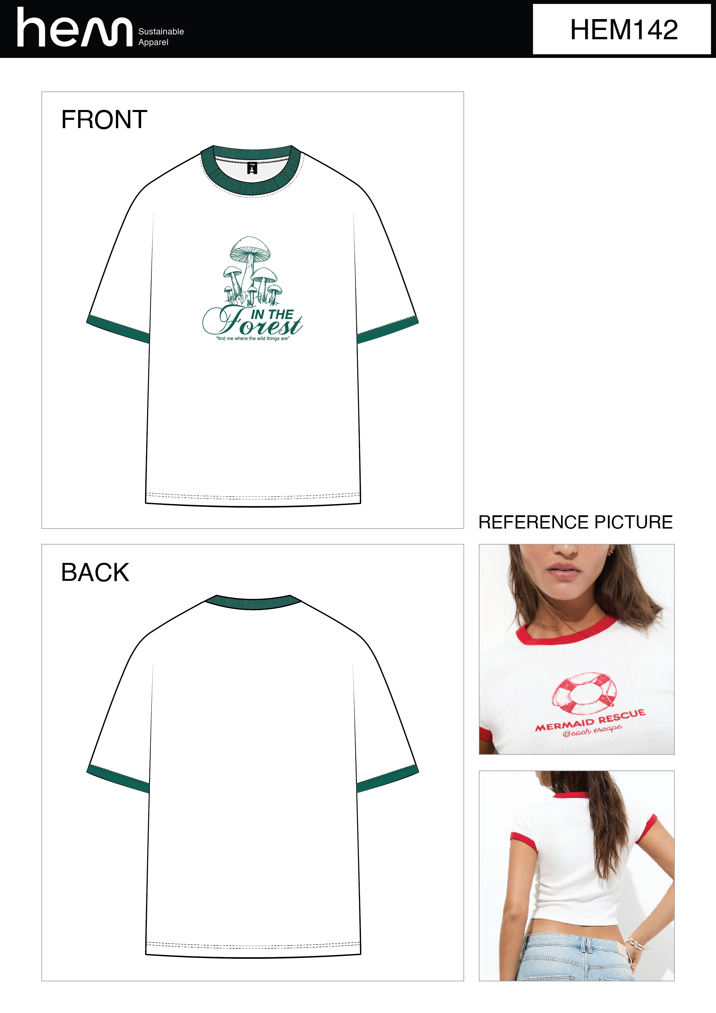 WOMEN T-SHIRT HEM142