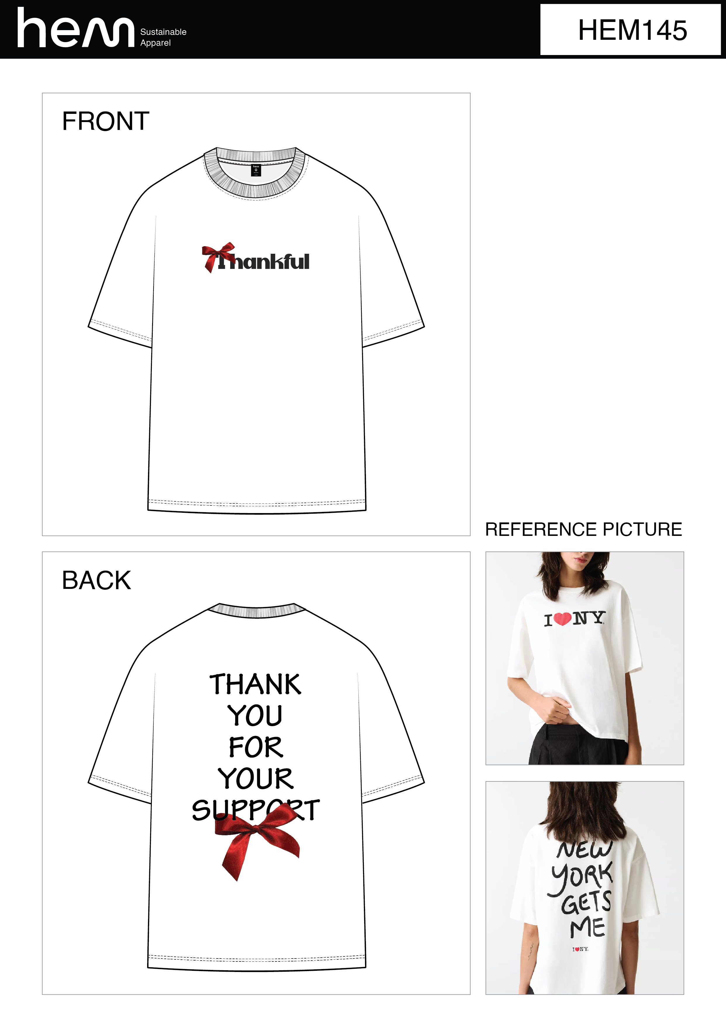 WOMEN T-SHIRT HEM145
