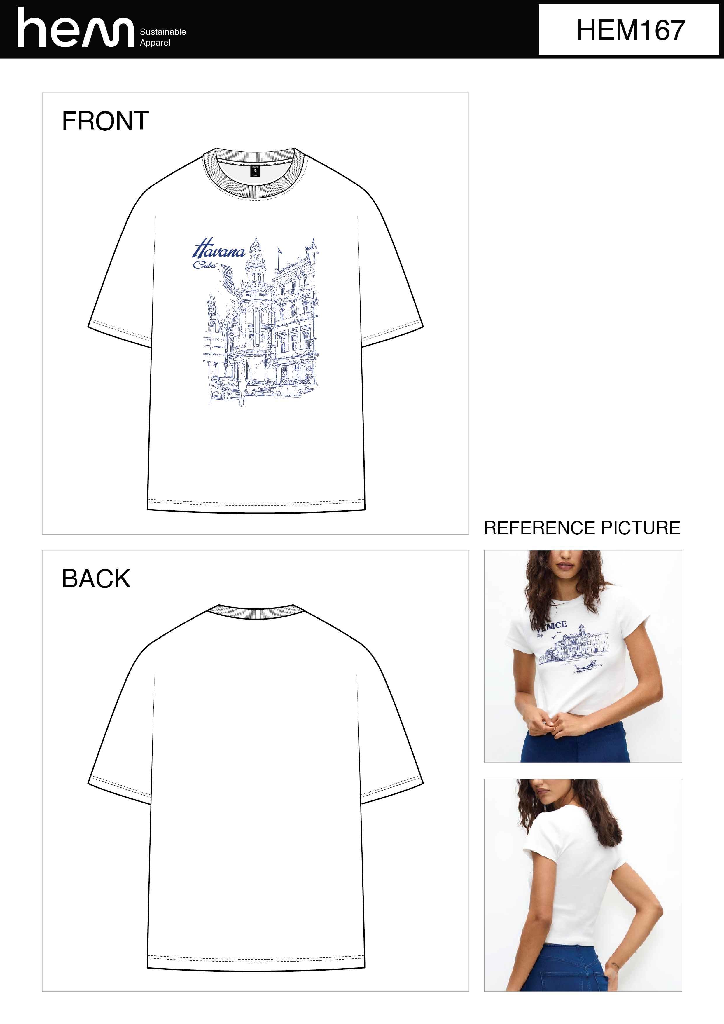 WOMEN T-SHIRT HEM167