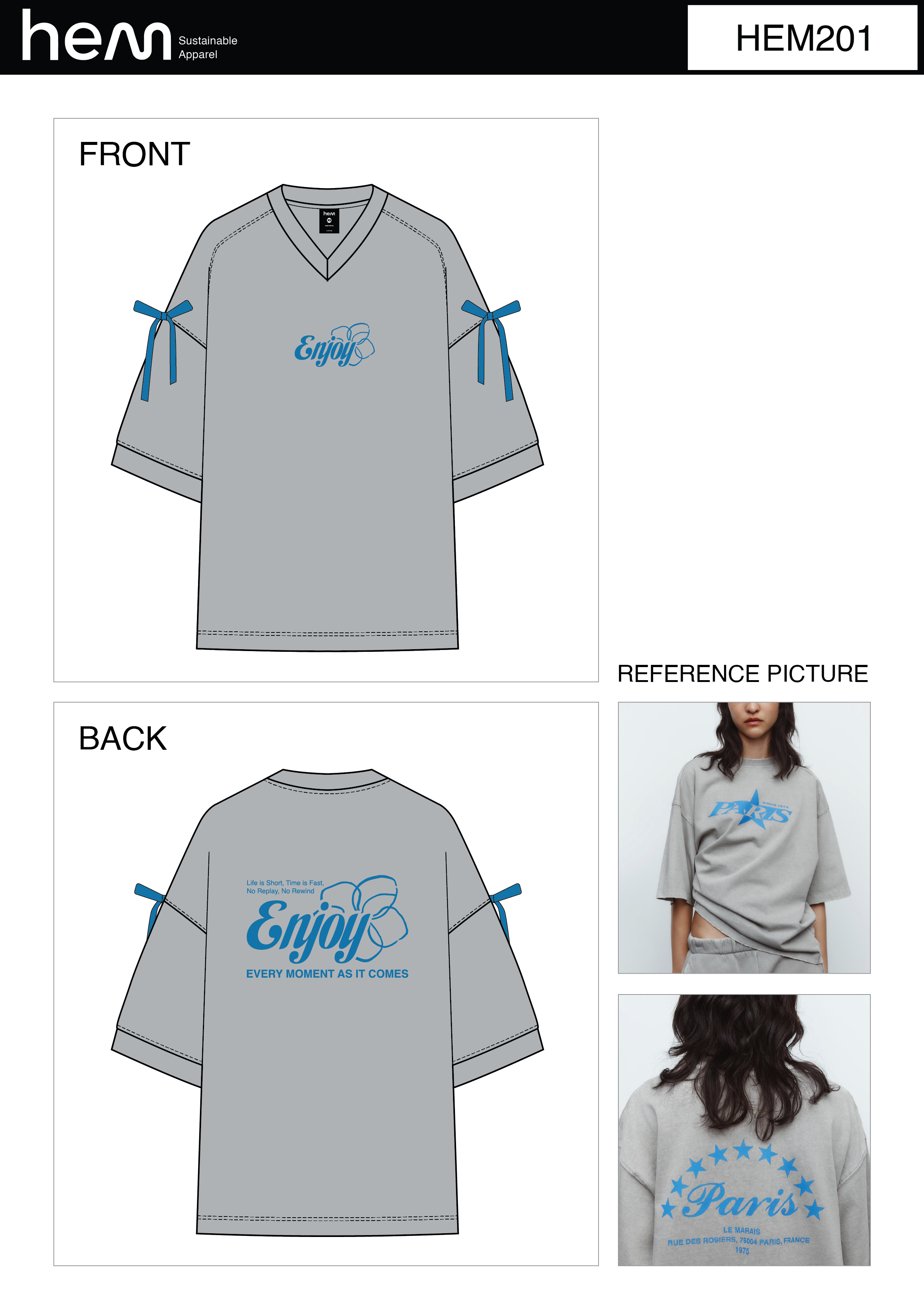 WOMEN T-SHIRT HEM201