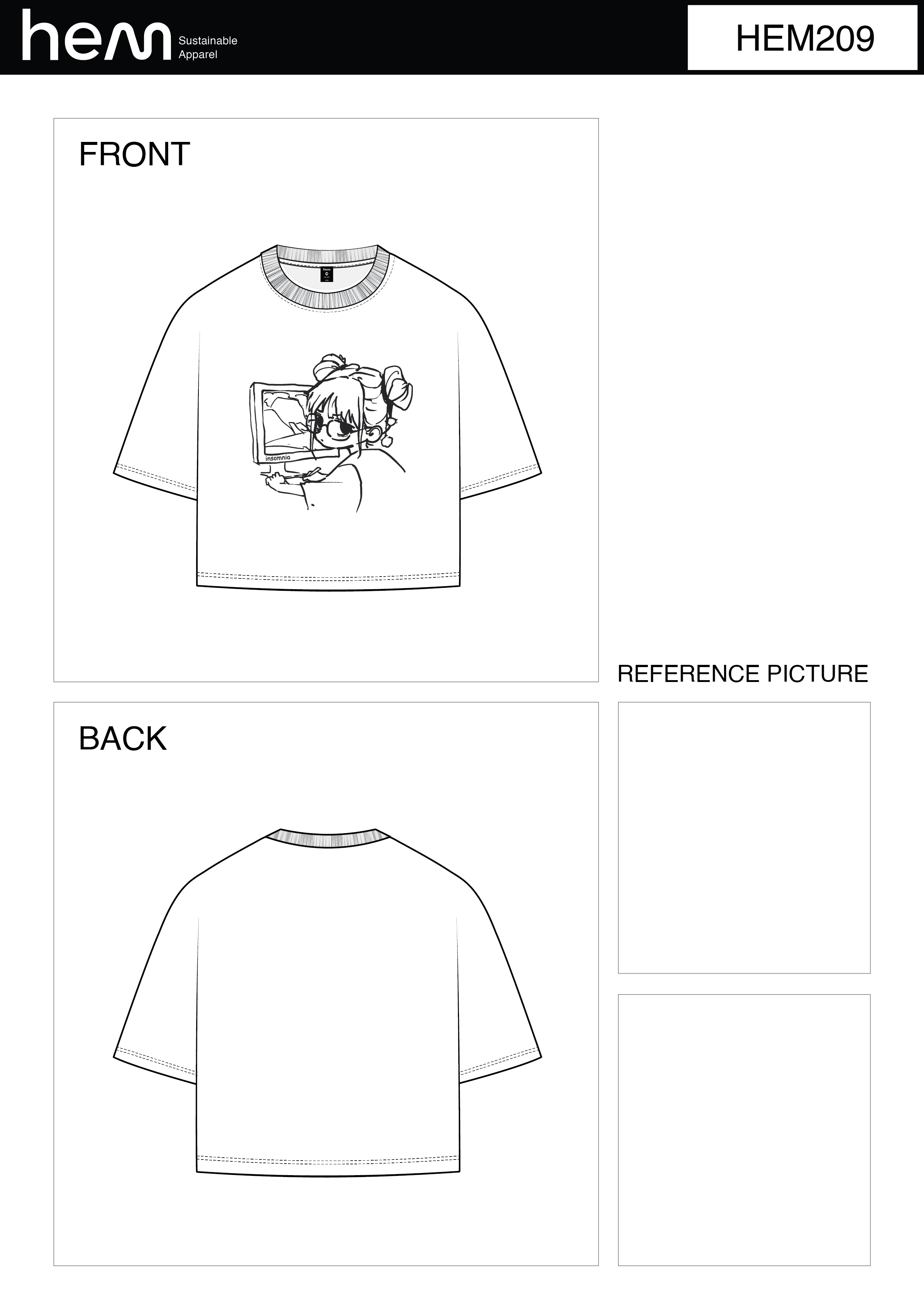 WOMEN T-SHIRT HEM209