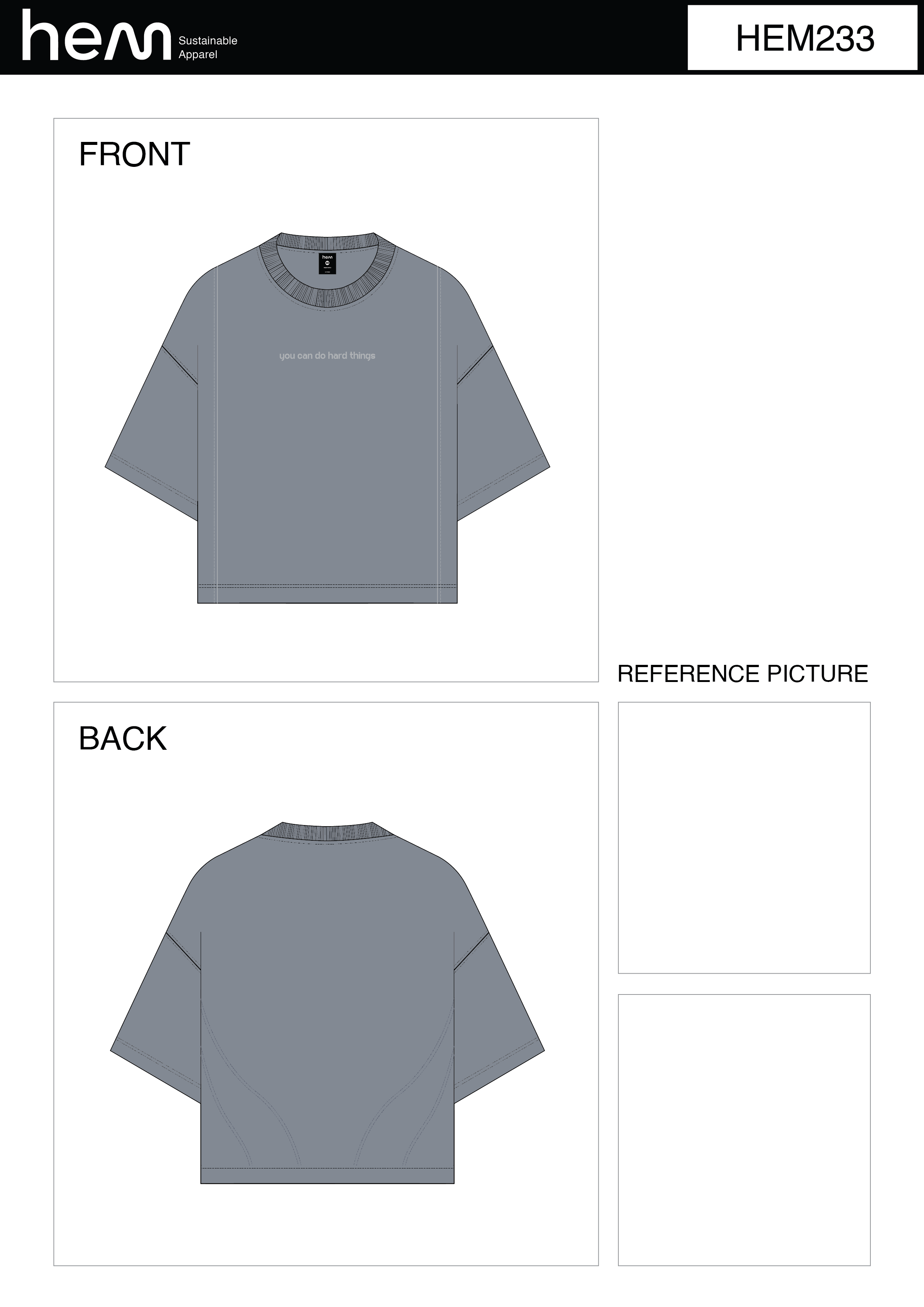 WOMEN T-SHIRT HEM233