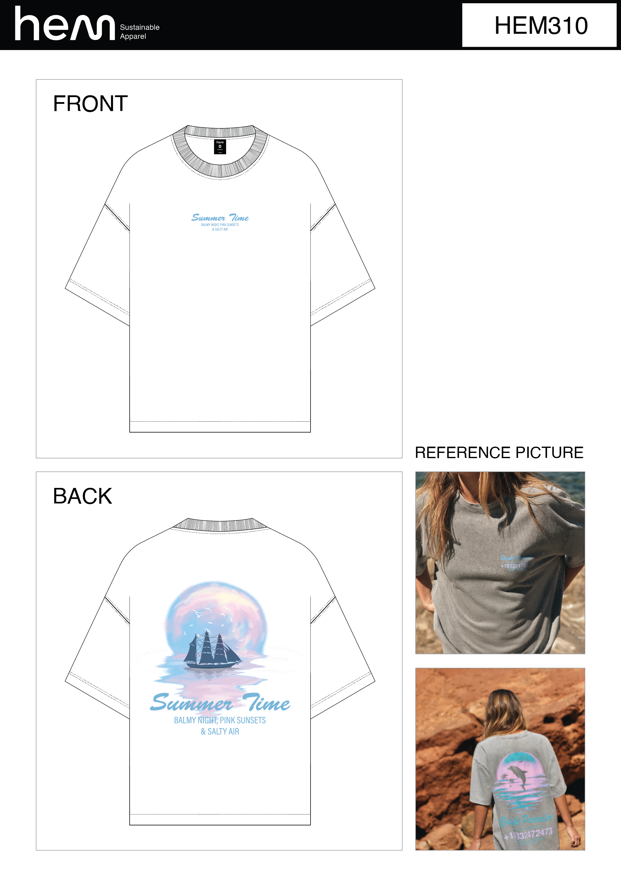 WOMEN T-SHIRT HEM310