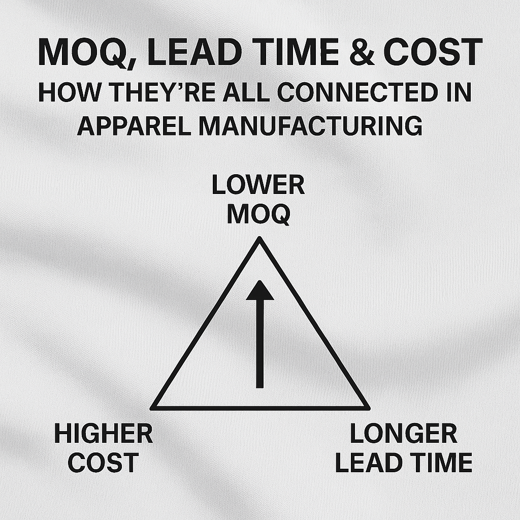 MOQ, Lead Time & Cost: How They’re All Connected in Apparel Manufacturing