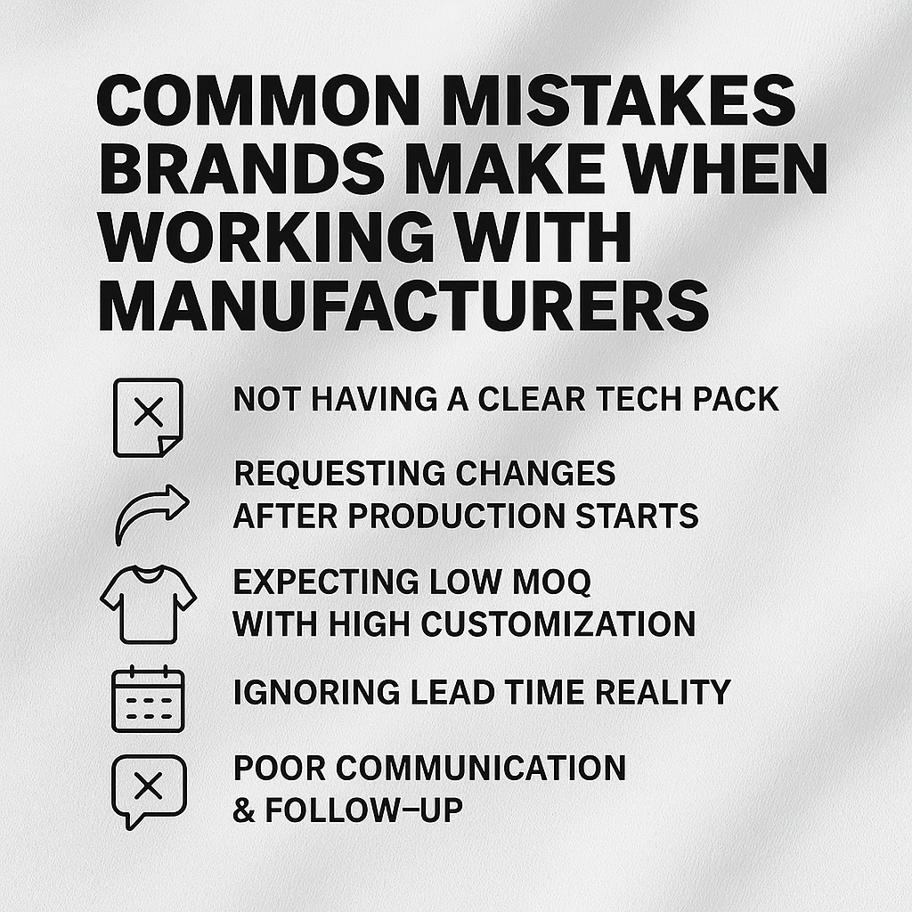 Common Mistakes Brands Make When Working with Manufacturers (and How to Avoid Them)