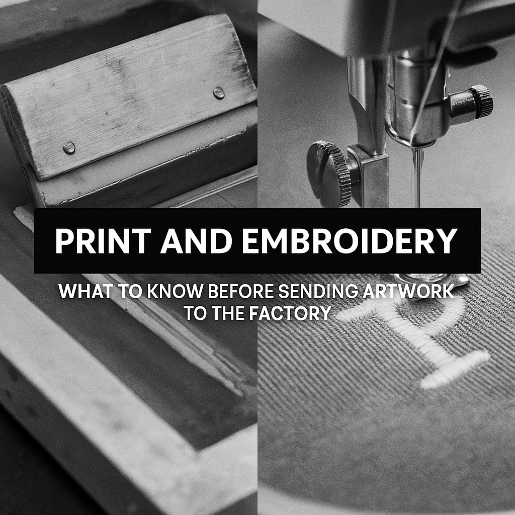 Print and Embroidery: What to Know Before Sending Artwork to the Factory