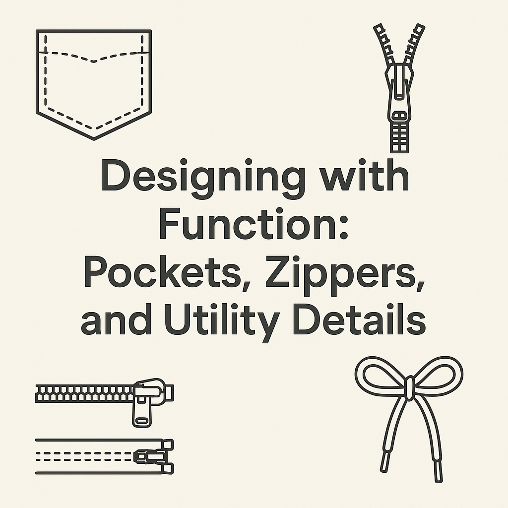 Functional Pockets Structure Designing with Function: Pockets, Zippers, and Utility Details ...