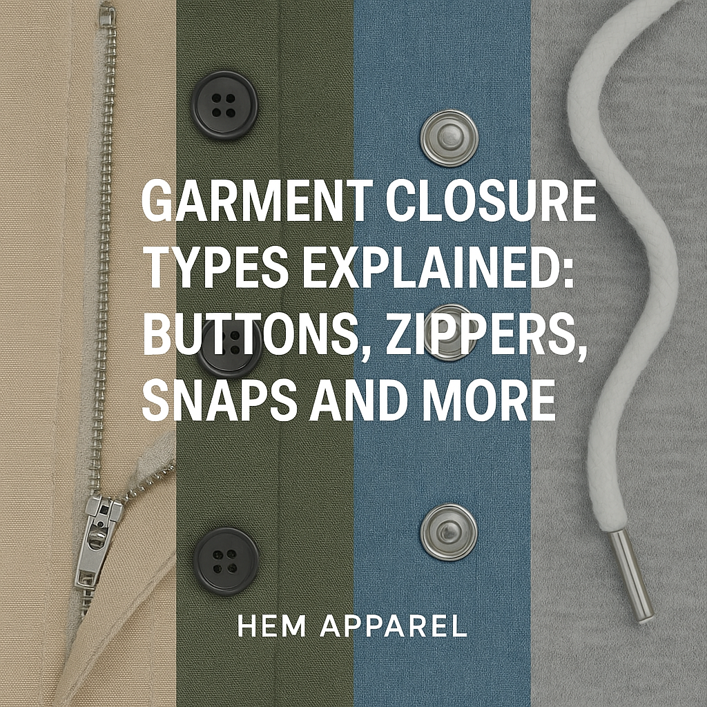 Garment Closure Types Explained: Buttons, Zippers, Snaps and More