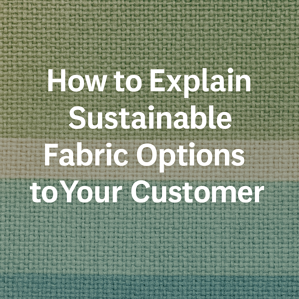 How to Explain Sustainable Fabric Options to Your Customer