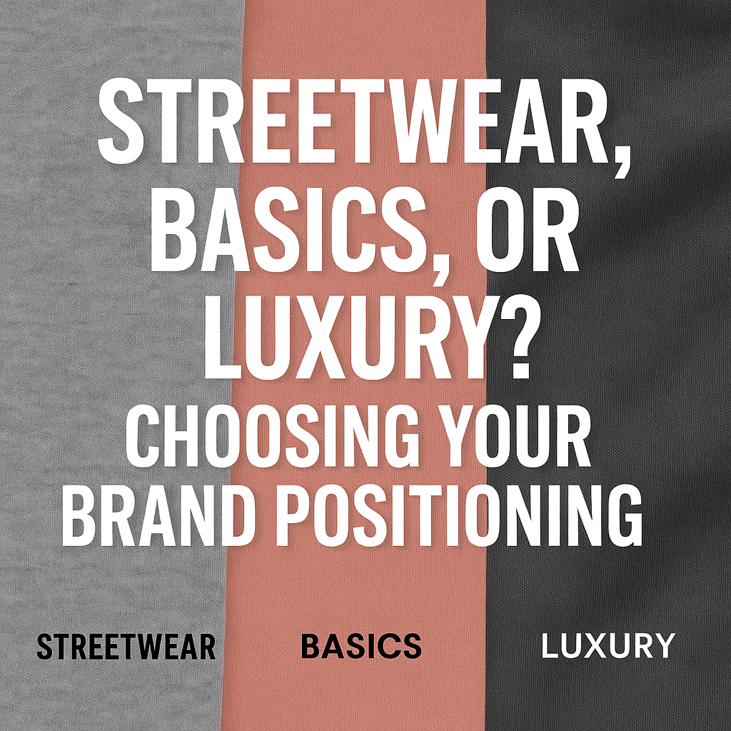 Streetwear, Basics, or Luxury? Choosing Your Brand Positioning