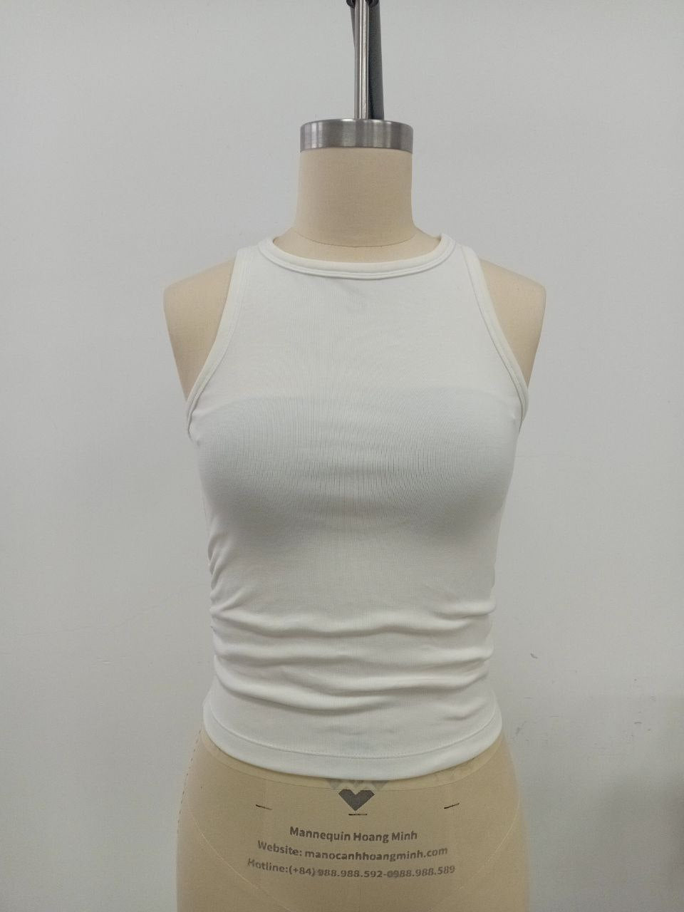 OEM Women Ribbed Baby Tee – Cotton Spandex Fitted Style