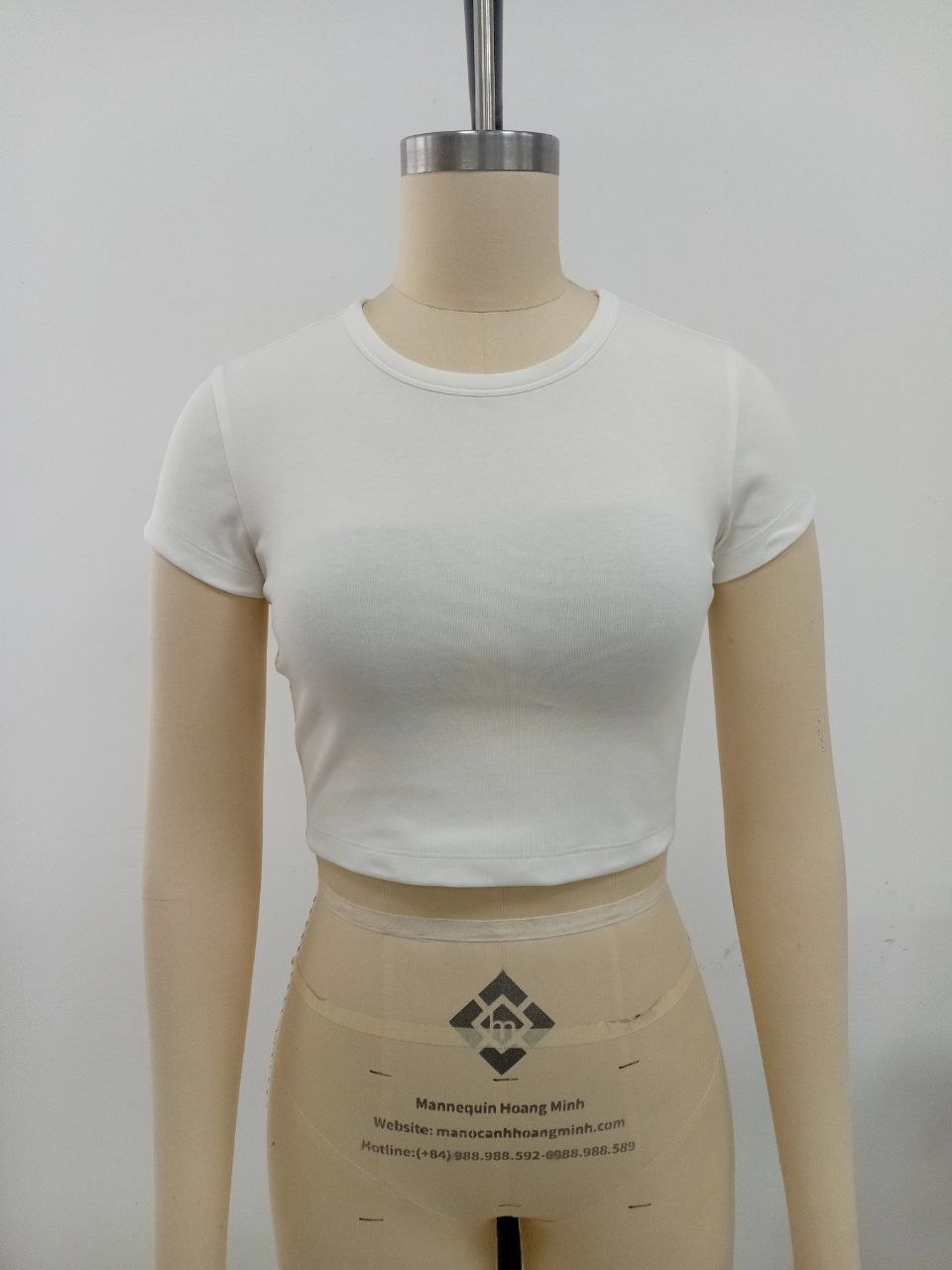 OEM Women Ribbed Baby Tee – Cotton Spandex Fitted Style
