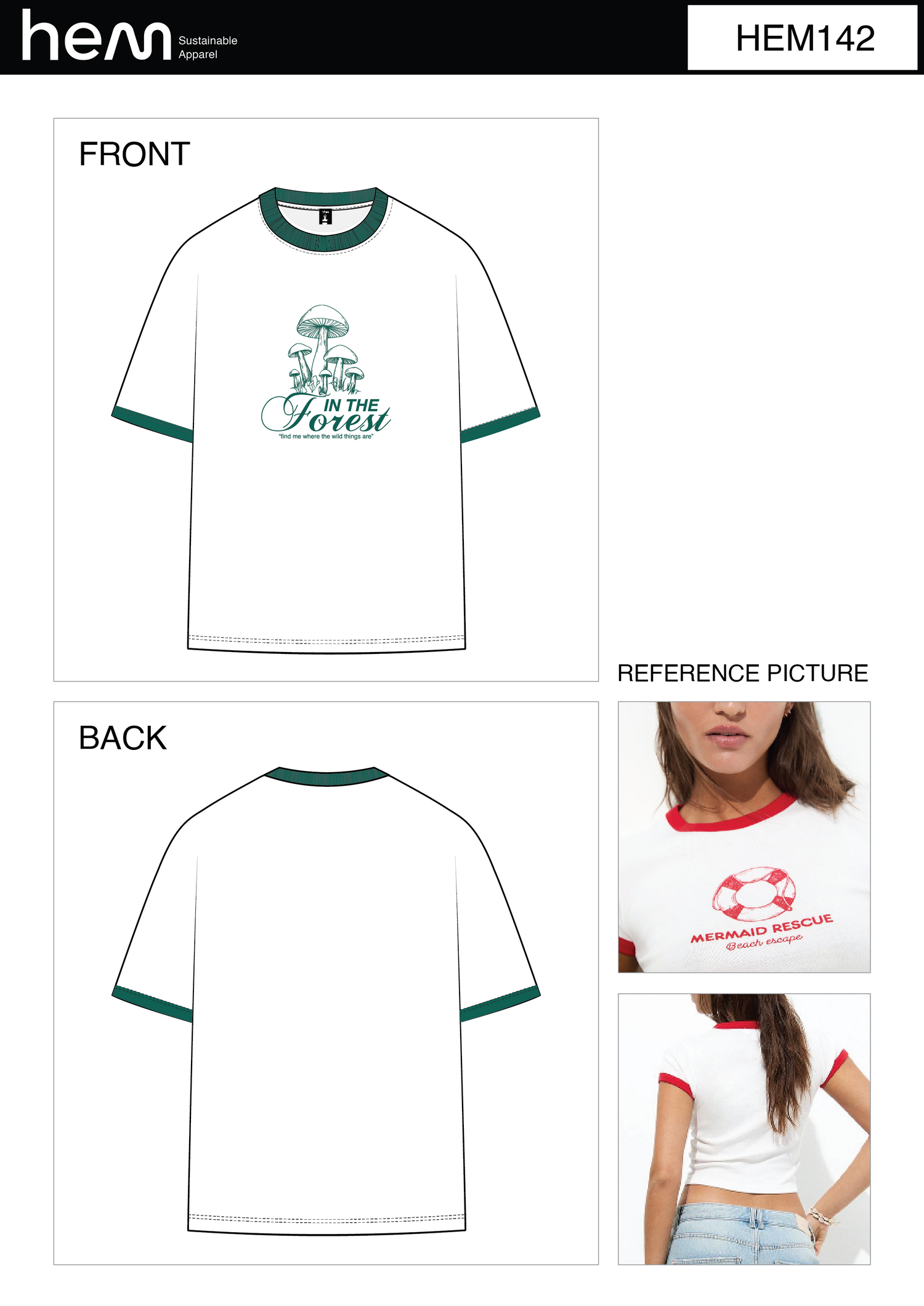 WOMEN T-SHIRT HEM142